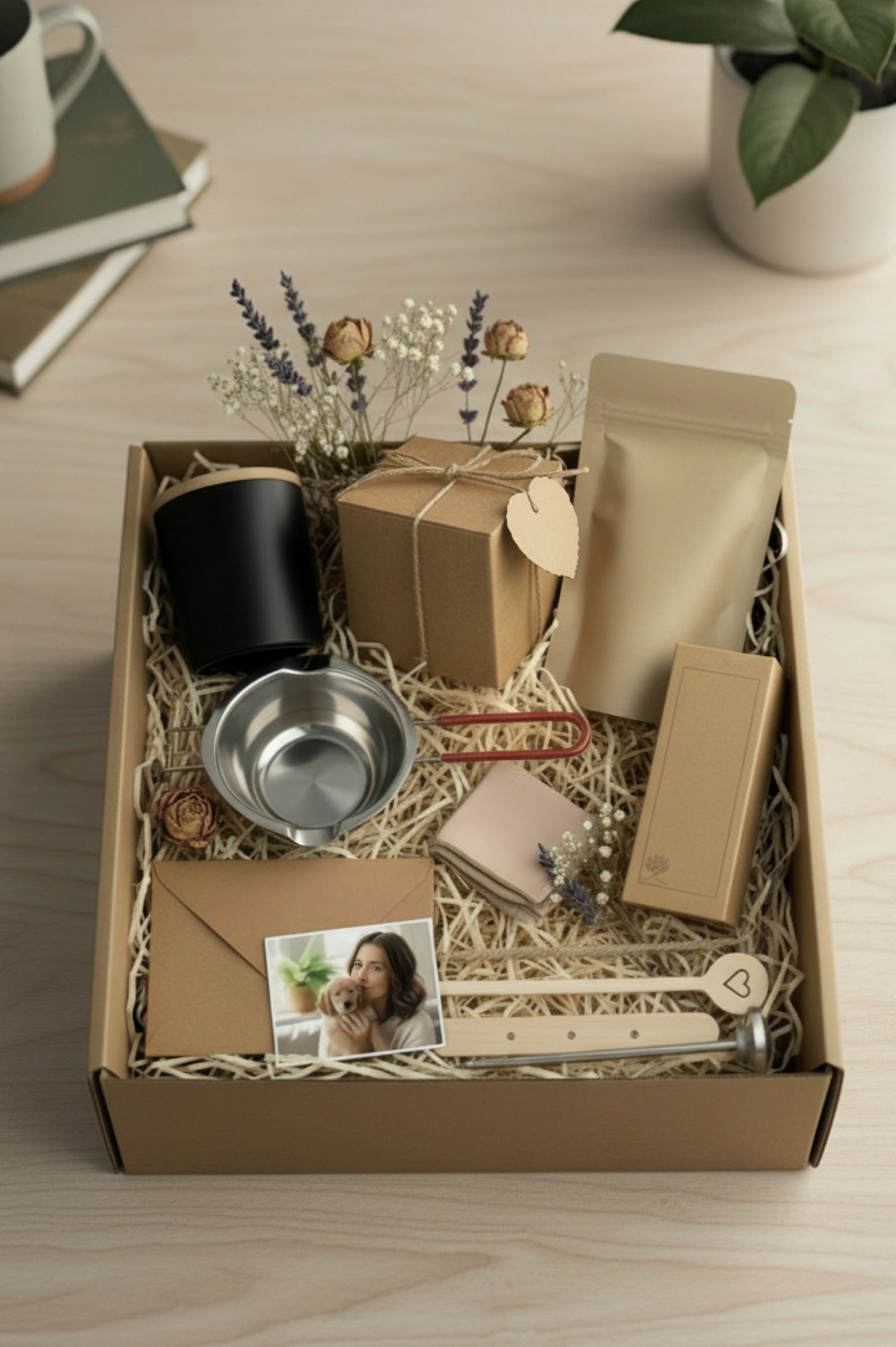 DIY Kerzen Set personalisiert komplett Box Inhalt Bio Sojawachs Schmelztopf Docht Anleitung zum selbermachen