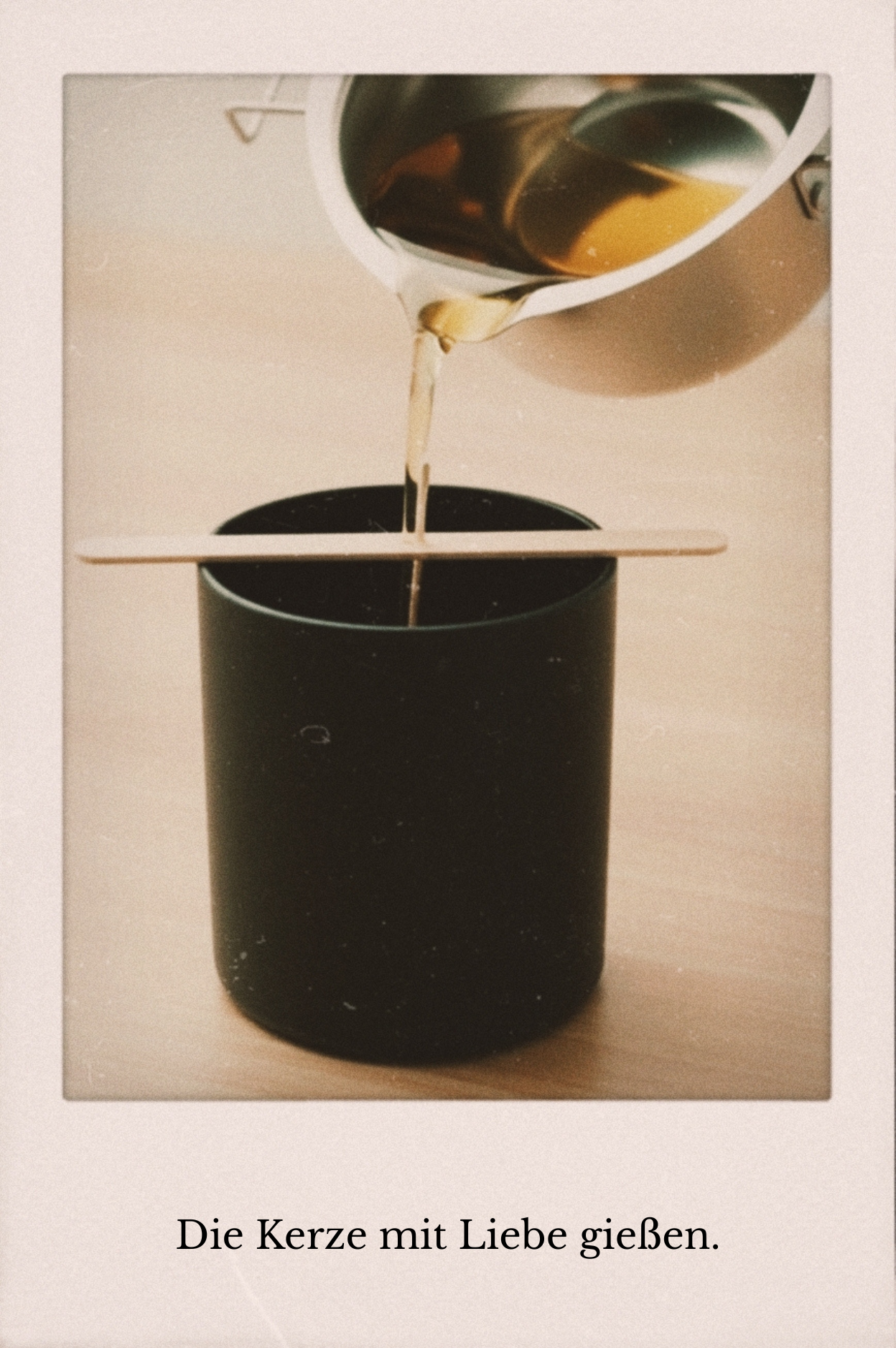 DIY Kerze Wachs gießen Glas Sojawachs personalisiert selber machen mit Liebe Anleitung